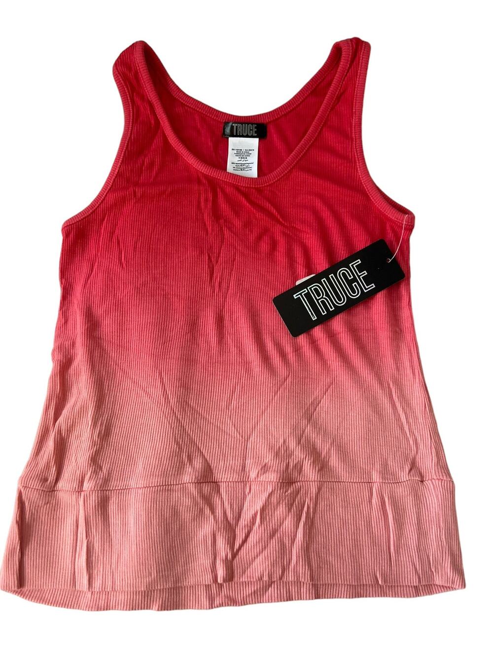 New Truce Ribbed Pink Tank Top size 16